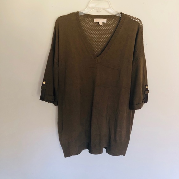 Olive Khaki Michael Kor Top - Picture 3 of 6